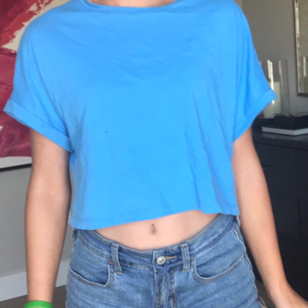 Brand new Lefties blue crop tee